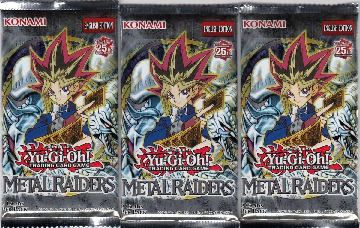 Yugioh Metal Raiders Booster Pack 3x Sealed 25th Anniervsary