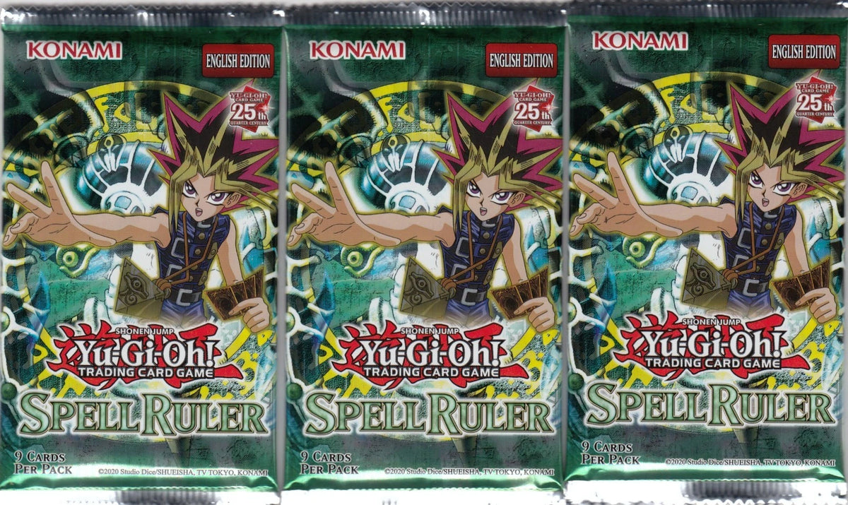 Yugioh Spell Ruler Booster Pack Sealed 3x 25th Anniversary