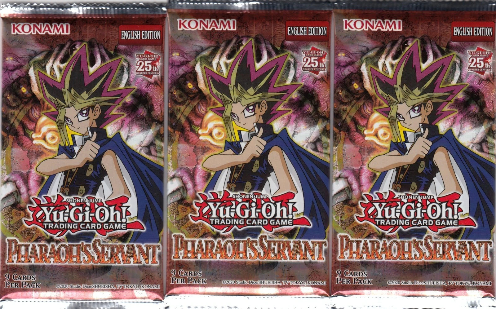 Yugioh Pharaohs Servant Booster Pack x3 Sealed 25th Anniversary