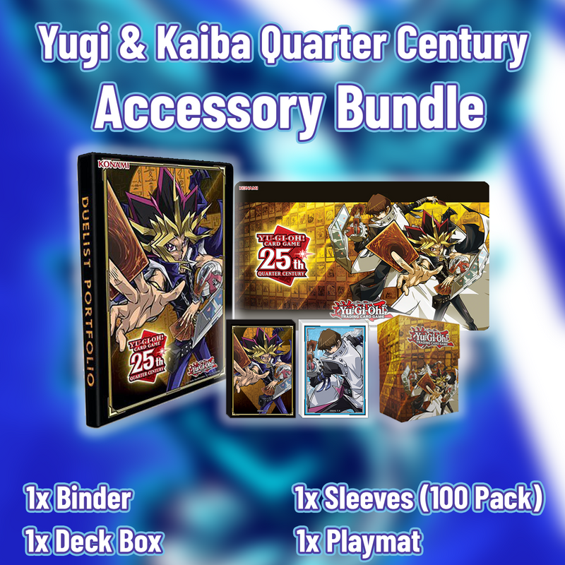 Yugioh Yugi & Kaiba Quarter Century Accessory Bundle