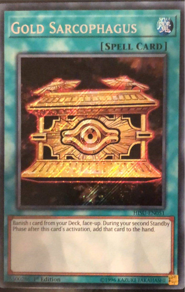 HISU-EN051 - Gold Sarcophagus - Secret Rare - Normal Spell - 1st-Edition - Hidden Summoners