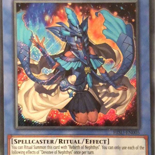 Yugioh HISU-EN005 - Devotee of Nephthys - Secret Rare - Effect Ritual  Monster - 1st-Edition
