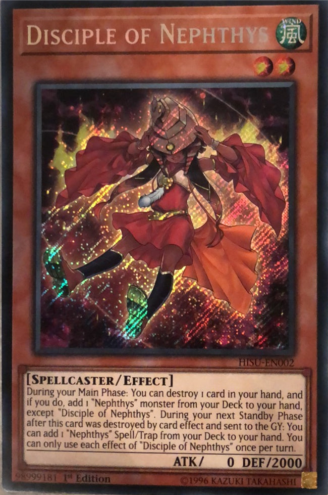 HISU-EN002 - Disciple of Nephthys - Secret Rare - Effect Monster - 1st-Edition - Hidden Summoners