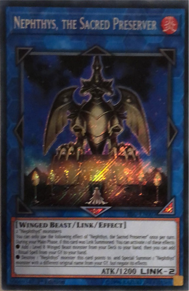 HISU-EN007 - Nephthys, the Sacred Preserver - Secret Rare - Effect Link Monster - 1st-Edition - Hidden Summoners