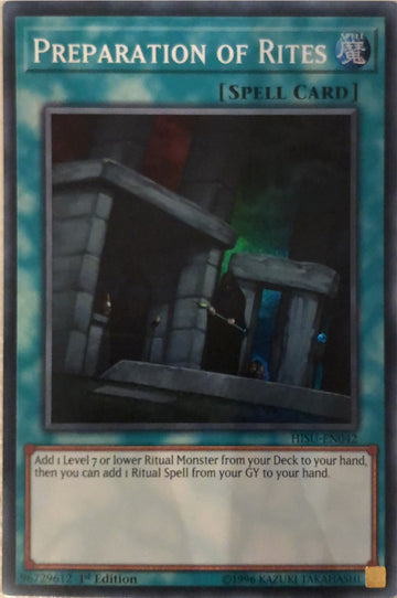 HISU-EN042 - Preparation of Rites - Super Rare - Hidden Summoners - 1st Edition