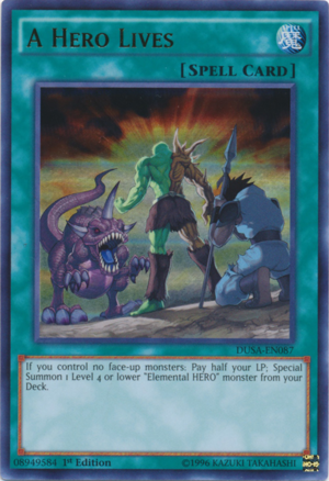 DUSA-EN087 - A Hero Lives - Ultra Rare - Duelist Saga - 1st Edition