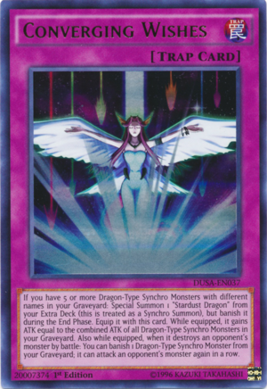 DUSA-EN037 - Converging Wishes - Ultra Rare - Normal Trap - 1st-Edition - Duelist Saga