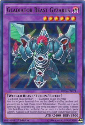 DUSA-EN071 - Gladiator Beast Gyzarus - Ultra Rare - Effect Fusion Monster - 1st-Edition - Duelist Saga