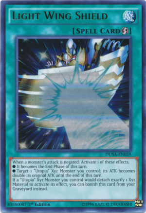 DUSA-EN039 - Light Wing Shield - Ultra Rare - Quick-Play Spell - 1st-Edition - Duelist Saga