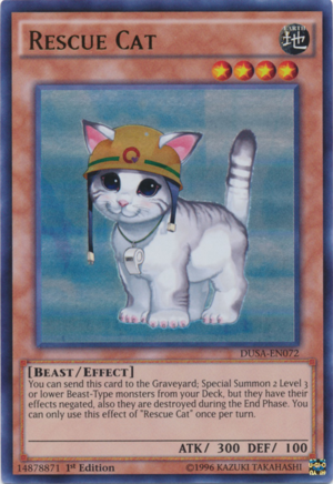 DUSA-EN072 - Rescue Cat - Ultra Rare - Effect Monster - 1st-Edition - Duelist Saga