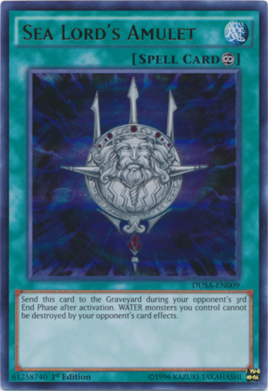 DUSA-EN009 - Sea Lord's Amulet - Ultra Rare - Continuous Spell - 1st-Edition - Duelist Saga