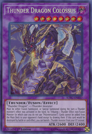 SOFU-EN037 - Thunder Dragon Colossus - Secret Rare - Soul Fusion - 1st Edition
