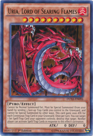 DUSA-EN096 - Uria, Lord of Searing Flames - Ultra Rare - Duelist Saga - 1st Edition