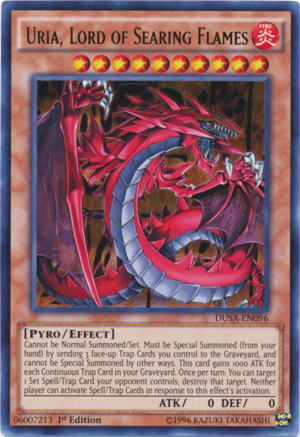 DUSA-EN096 - Uria, Lord of Searing Flames - Ultra Rare - Effect Monster - 1st-Edition - Duelist Saga