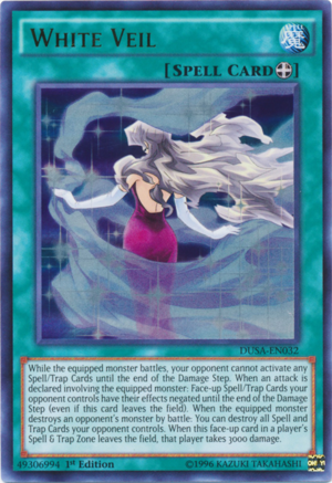 DUSA-EN032 - White Veil - Ultra Rare - Equip Spell - 1st-Edition - Duelist Saga