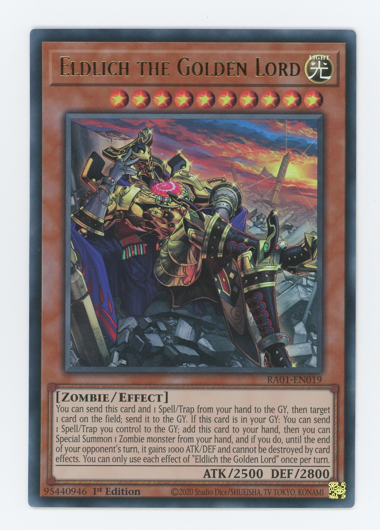 RA01-EN019 - Eldlich the Golden Lord (alternate art) - Ultra Rare - Effect Monster - Rarity Collection