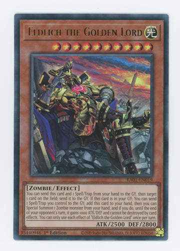 RA01-EN019 - Eldlich the Golden Lord (Alternate Art) (UR) - Ultra Rare - 25th Anniversary Rarity Collection