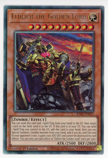 RA01-EN019 - Eldlich the Golden Lord (Alternate Art) (PUR) - Ultimate Rare - 25th Anniversary Rarity Collection