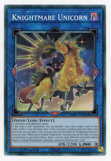 RA01-EN043 - Knightmare Unicorn (Alternate Art) (PCR) - Collector's Rare - 25th Anniversary Rarity Collection