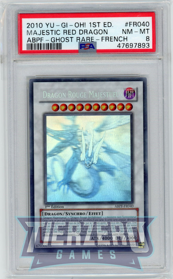 ABPF-FR040 - Majestic Red Dragon - Ghost Rare - PSA 8