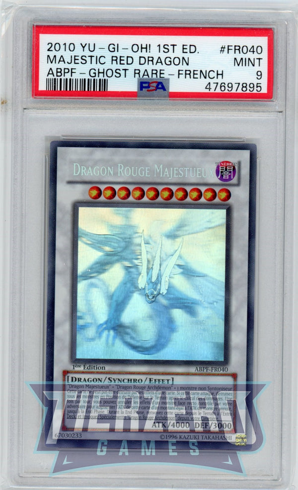 ABPF-FR040 - Majestic Red Dragon - Ghost Rare - PSA 9 - D