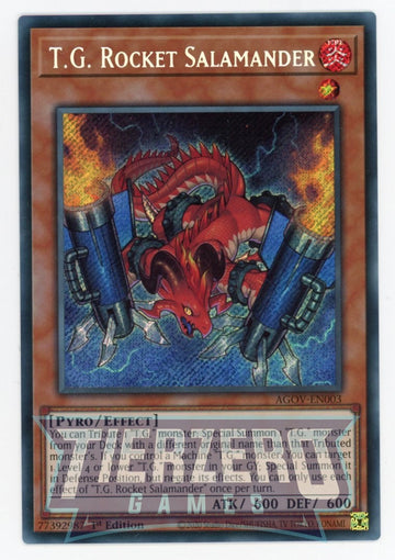 AGOV-EN003 - T.G. Rocket Salamander - Secret Rare - Age of Overlord