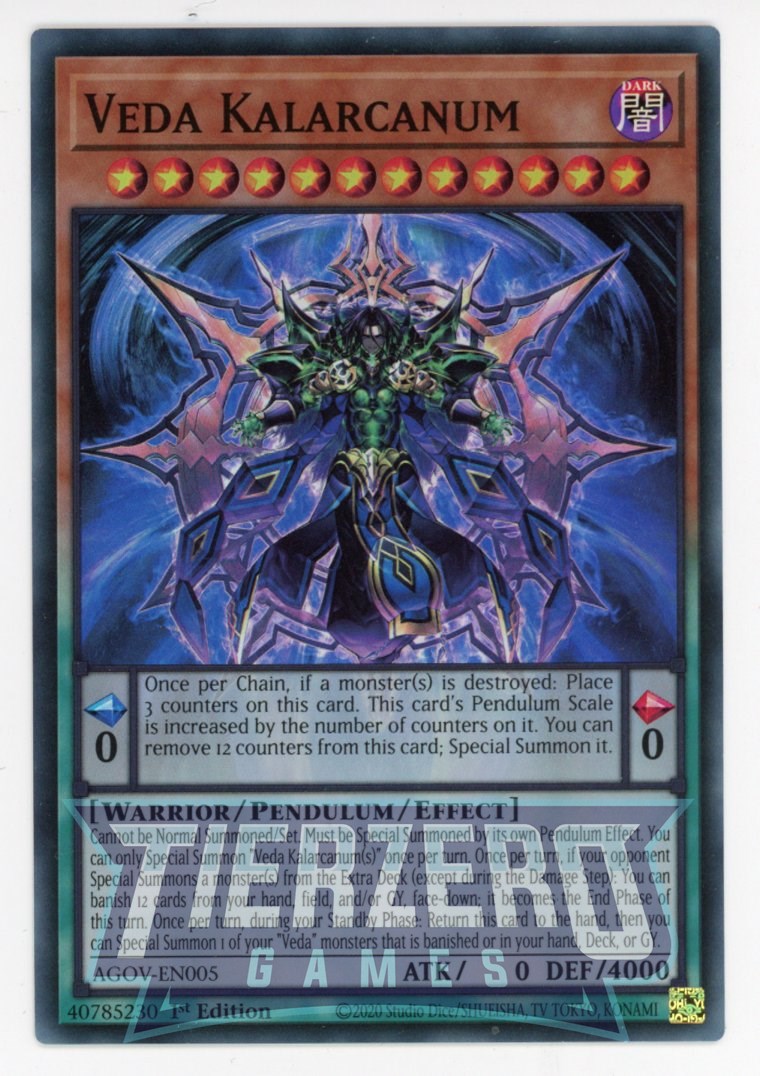 AGOV-EN005 - Veda Kalarcanum - Super Rare - Effect Pendulum Monster - Age of Overlord