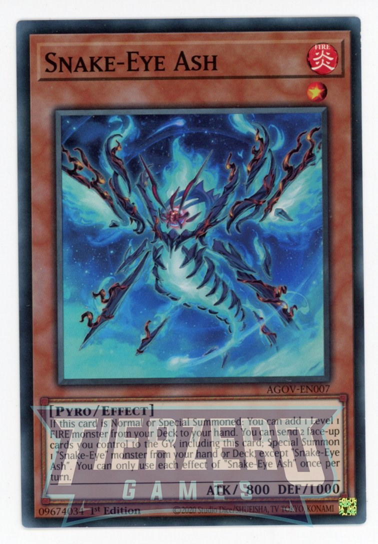 AGOV-EN007 - Snake-Eye Ash - Super Rare - Effect Monster - Age of Overlord