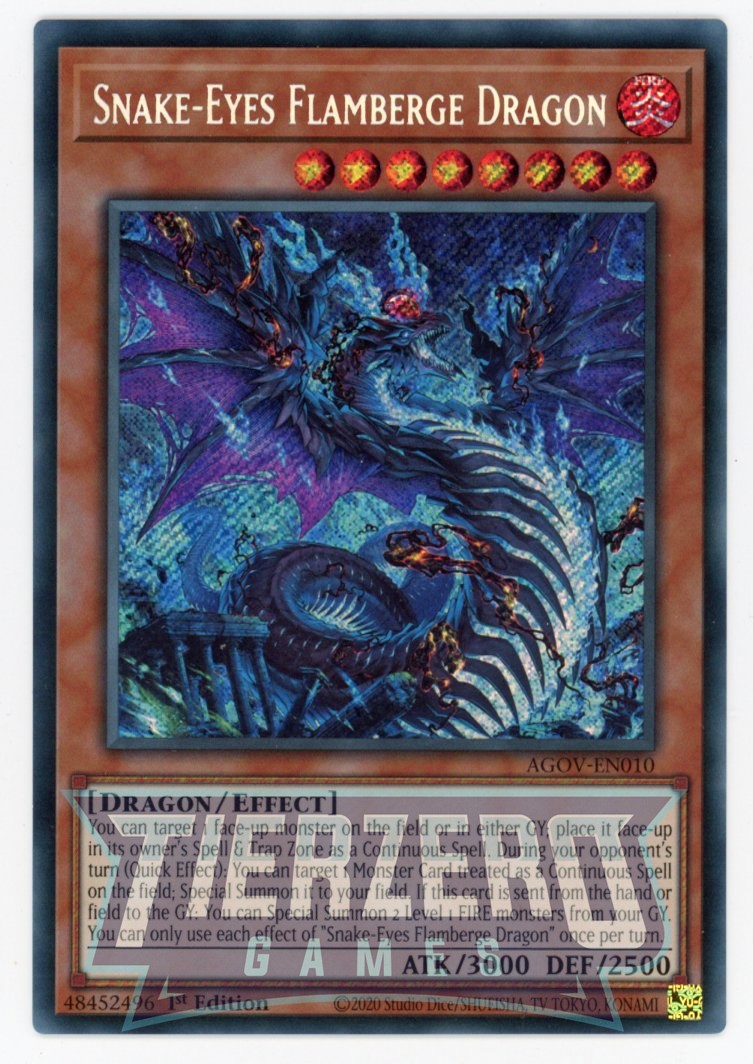 AGOV-EN010 - Snake-Eyes Flamberge Dragon - Secret Rare - Effect Monster - Age of Overlord