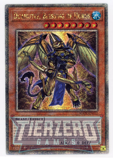 AGOV-EN012 - Duamutef, Blessing of Horus - Quarter Century Secret Rare - Age of Overlord