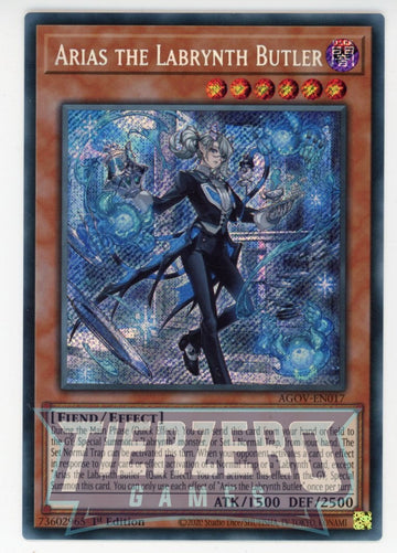 AGOV-EN017 - Arias the Labrynth Butler - Secret Rare - Age of Overlord