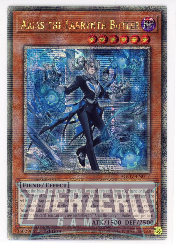 AGOV-EN017 - Arias the Labrynth Butler - Quarter Century Secret Rare - Effect Monster - Age of Overlord