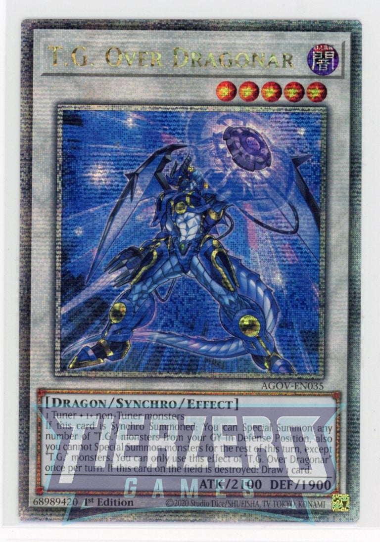 AGOV-EN035 - T.G. Over Dragonar - Quarter Century Secret Rare - Effect Synchro Monster - Age of Overlord