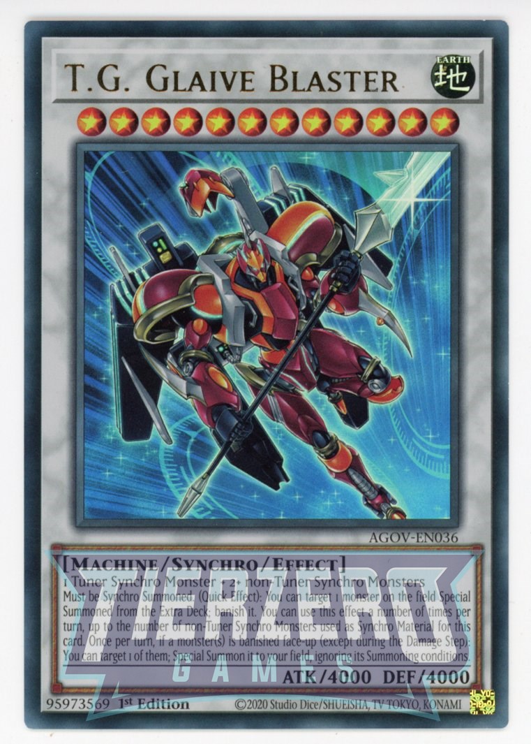 AGOV-EN036 - T.G. Glaive Blaster - Ultra Rare - Effect Synchro Monster - Age of Overlord