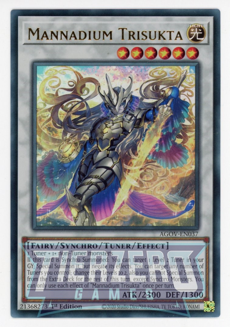 AGOV-EN037 - Mannadium Trisukta - Ultra Rare - Effect Tuner Synchro Monster - Age of Overlord