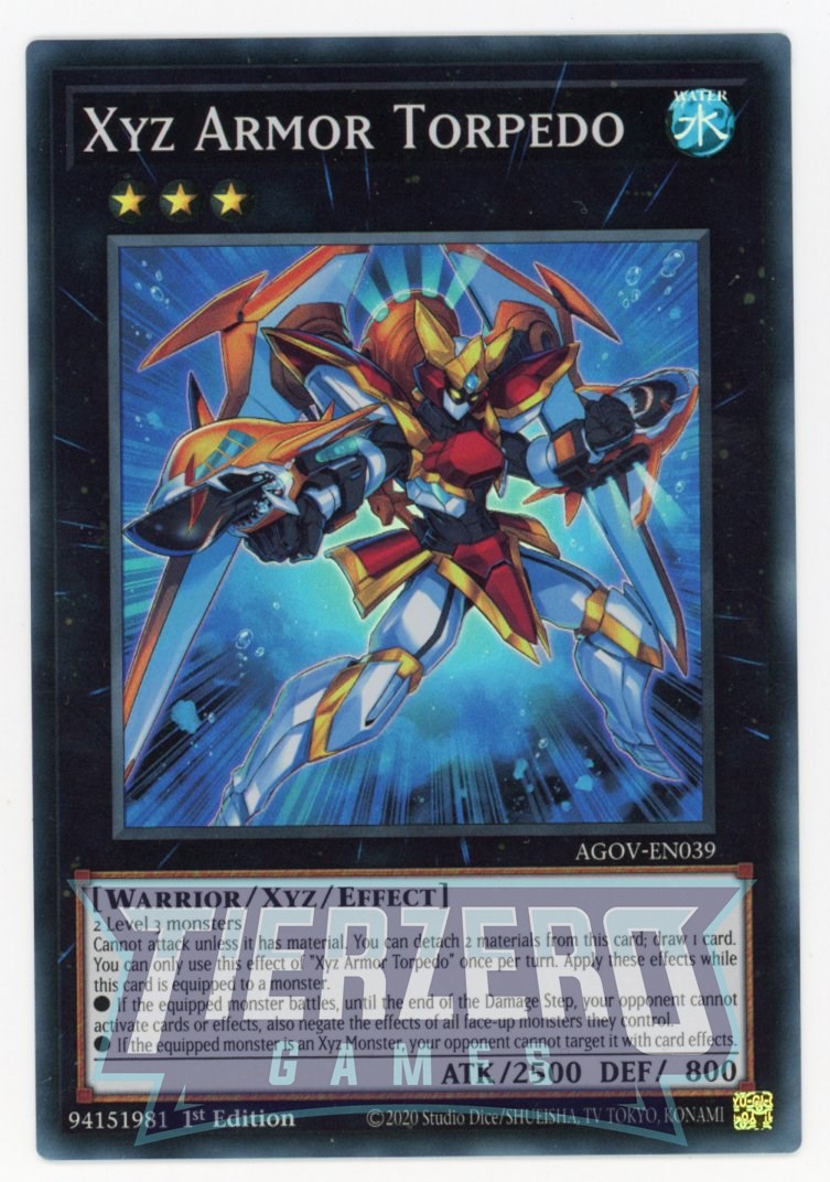 AGOV-EN039 - Xyz Armor Torpedo - Super Rare - Effect Xyz Monster - Age of Overlord