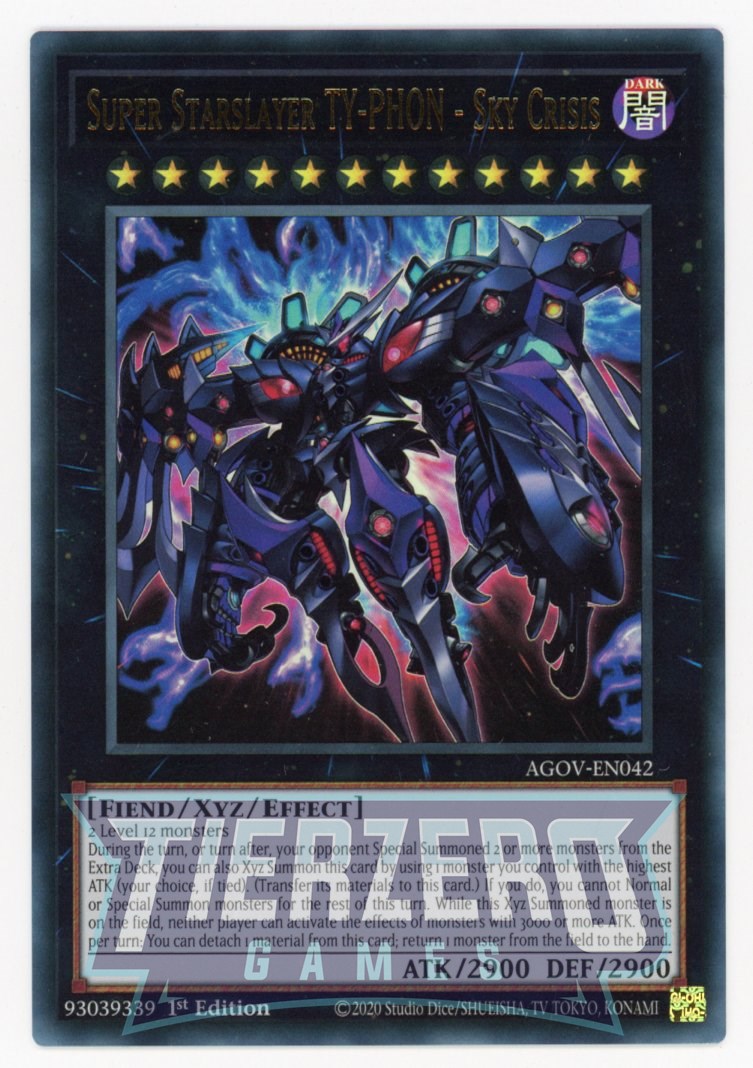 AGOV-EN042 - Super Starslayer TY-PHON - Sky Crisis - Ultra Rare - Effect Xyz Monster - Age of Overlord