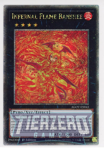 AGOV-EN043 - Infernal Flame Banshee - Quarter Century Secret Rare - Age of Overlord