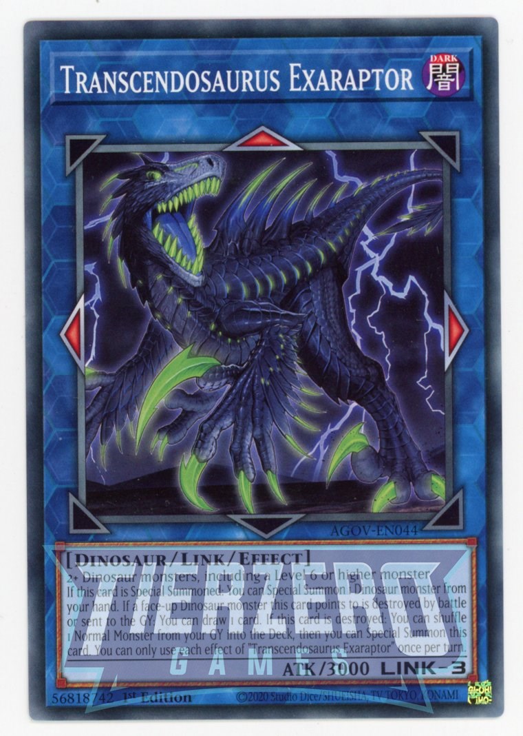 AGOV-EN044 - Transcendosaurus Exaraptor - Common - Effect Link Monster - Age of Overlord