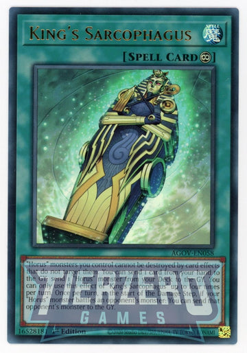 AGOV-EN058 - King's Sarcophagus - Ultra Rare - Age of Overlord