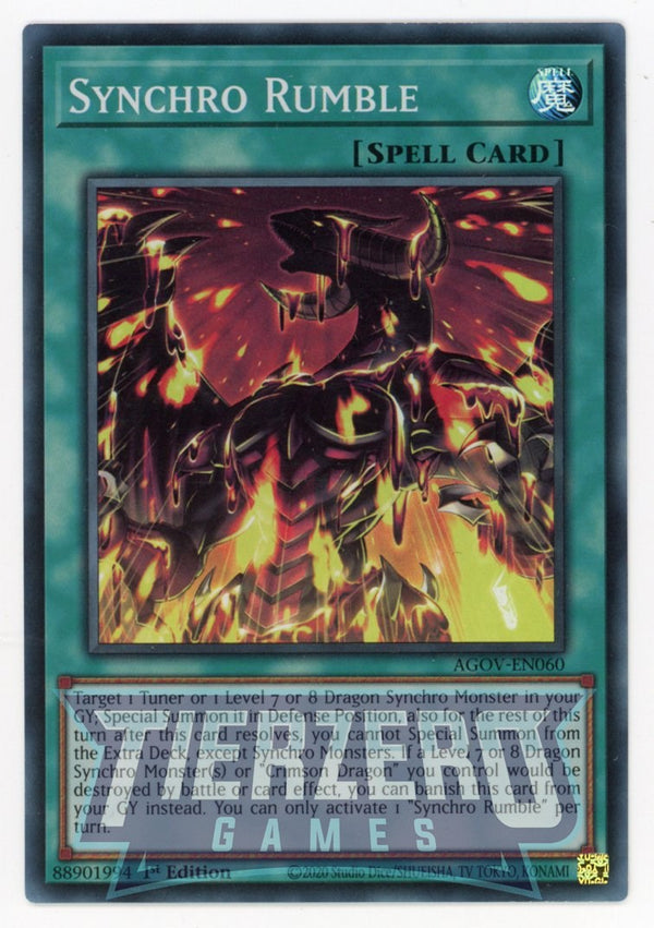 AGOV-EN060 - Synchro Rumble - Super Rare - Normal Spell - Age of Overlord