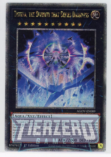 AGOV-EN089 - Tistina, the Divinity that Defies Darkness - Quarter Century Secret Rare - Age of Overlord