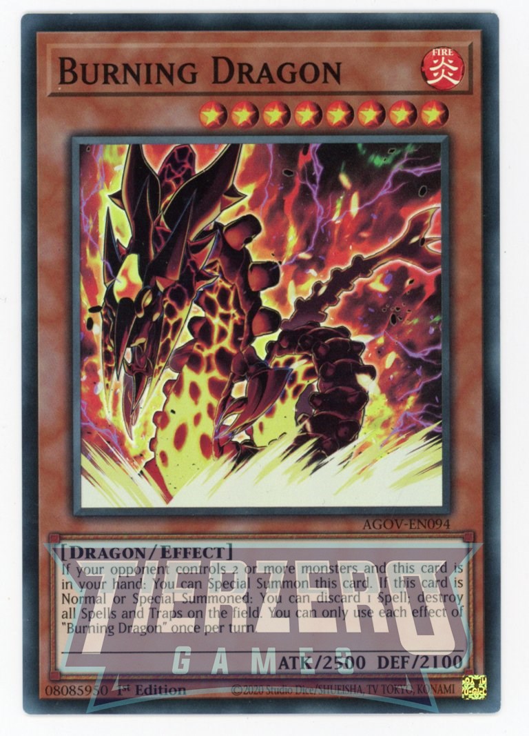 AGOV-EN094 - Burning Dragon - Super Rare - Effect Monster - Age of Overlord