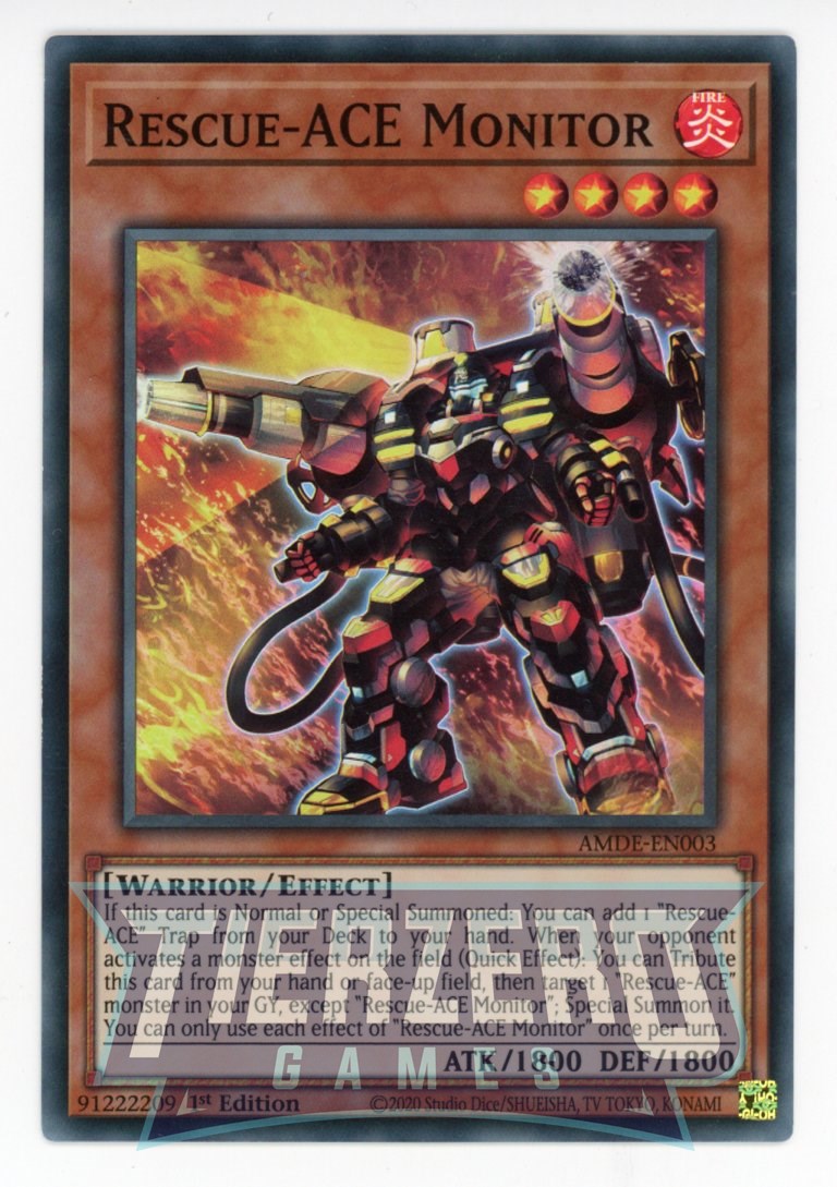 AMDE-EN003 - Rescue-ACE Monitor - Super Rare - Effect Monster - Amazing Defenders