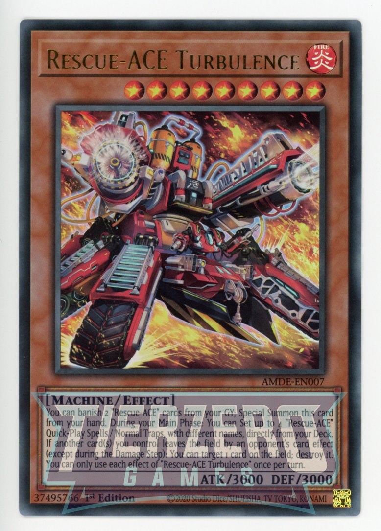 AMDE-EN007 - Rescue-ACE Turbulence - Ultra Rare - Effect Monster - Amazing Defenders