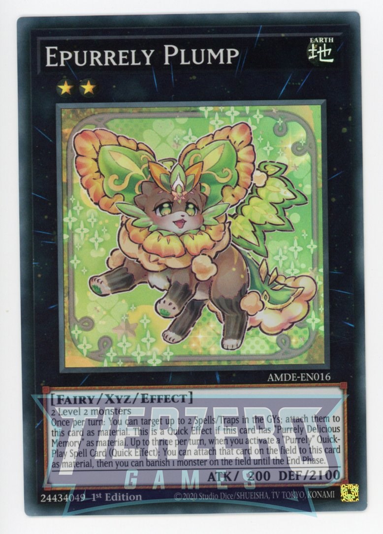 AMDE-EN016 - Epurrely Plump - Super Rare - Effect Xyz Monster - Amazing Defenders