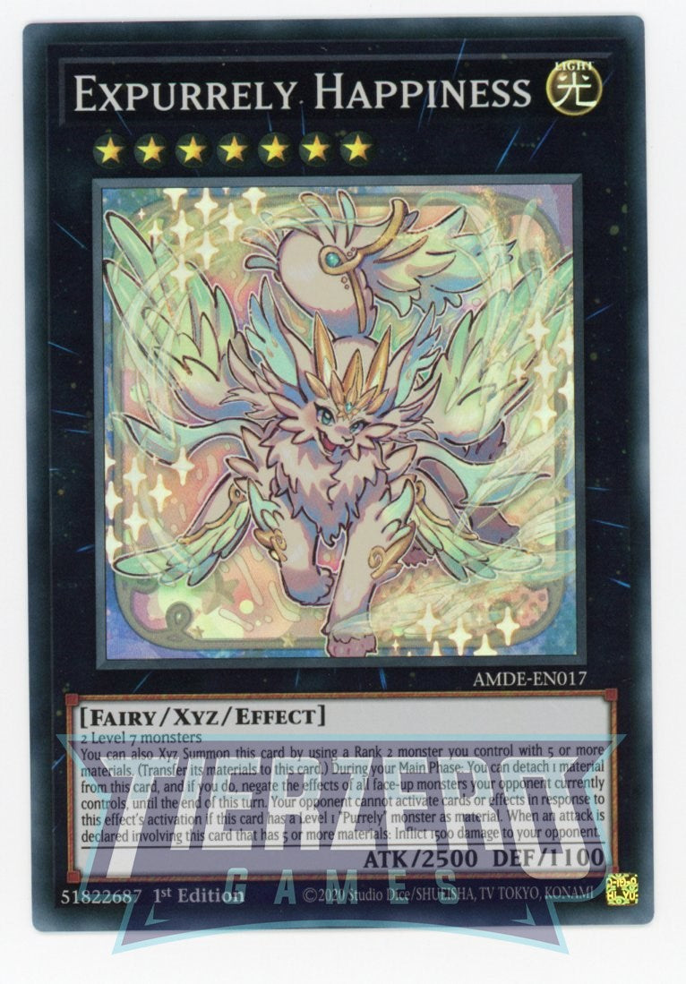 AMDE-EN017 - Expurrely Happiness - Super Rare - Effect Xyz Monster - Amazing Defenders