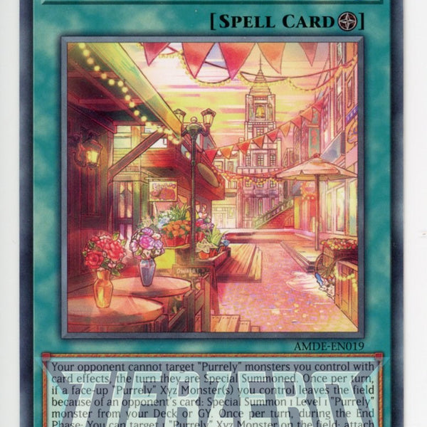 machine field spell cards yugioh AMDE-EN019 - Stray Purrely Street - Rare - Field Spell