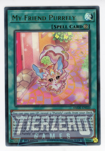 AMDE-EN020 - My Friend Purrely - Ultra Rare - Amazing Defenders