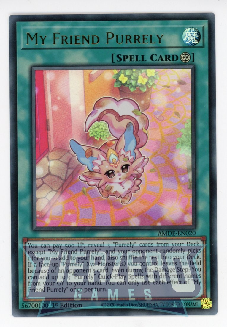 AMDE-EN020 - My Friend Purrely - Ultra Rare - Continuous Spell - Amazing Defenders